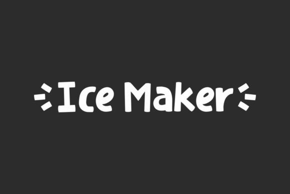 Ice Maker Font for Creative Crafts and Commercial Designs
