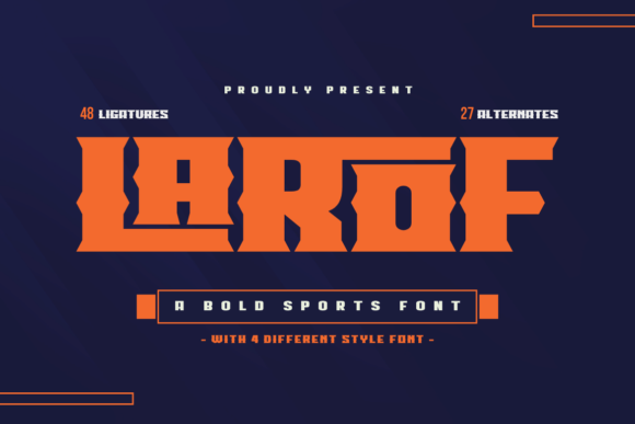 Larof Display Font for Modern Sports Branding
