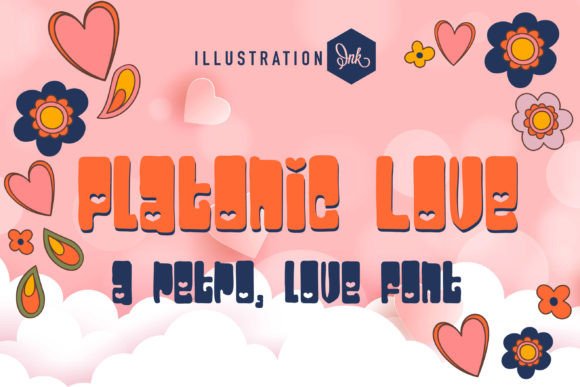 Platonic Love: A Retro Display Font for Creative Projects