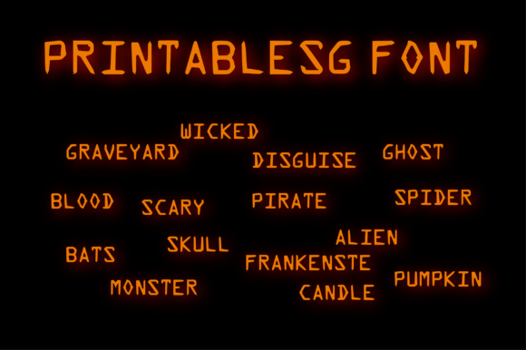 Printablesg: The Drippy Display Font for Spooky Creative Projects