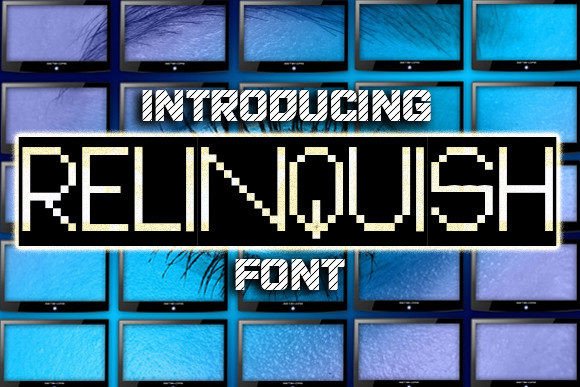 Relinquish: The LCD Display Font for Bold Brand Identity