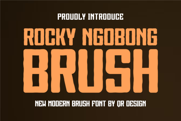 Rocky Ngobong Brush Typeface for Bold Handmade Branding