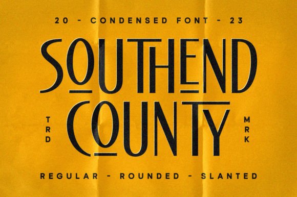 Southend County: A Condensed Display Font for Elegant Craft Design
