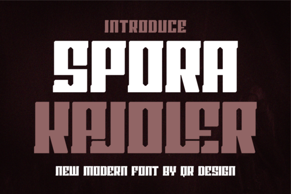 Spora Kajoler: The Bold Display Font for Standout Branding