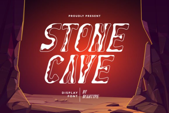 Stone Cave Typeface: A Unique Display Font for Handmade Crafts